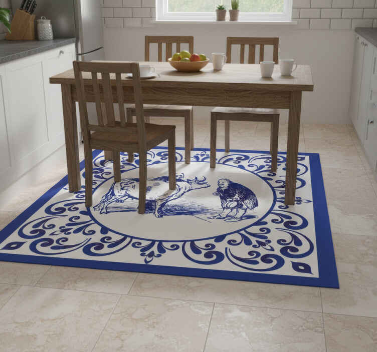 Mutfak pvc halı erkekler ve İnekler - TenStickers
