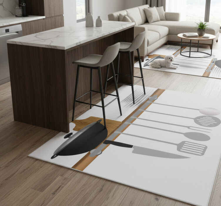 Mutfak pvc halı tabak çanak kurutucu - TenStickers