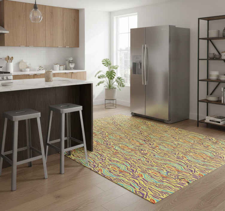 Kitchen vinyl rug vintage zebra animal print - TenStickers