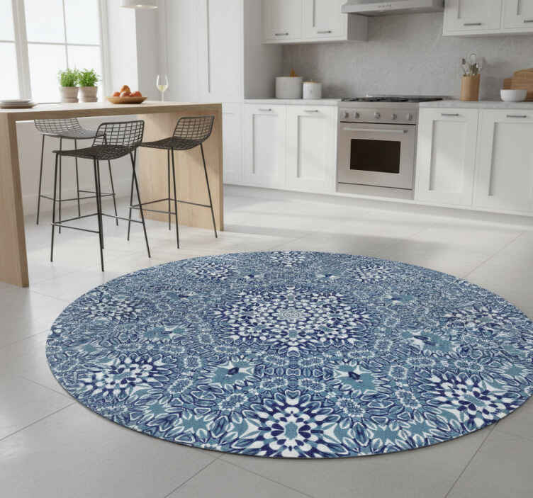 Alfombra vinílica cocina mandala de mosaico - TenVinilo