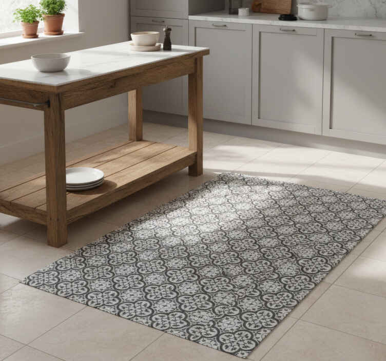Alfombra vinílica cocina estilo mosaico marroquí - TenVinilo