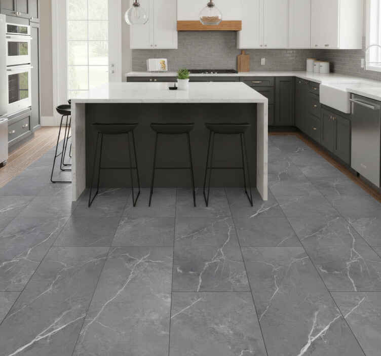 Kitchen vinyl rug in cloud matte - TenStickers