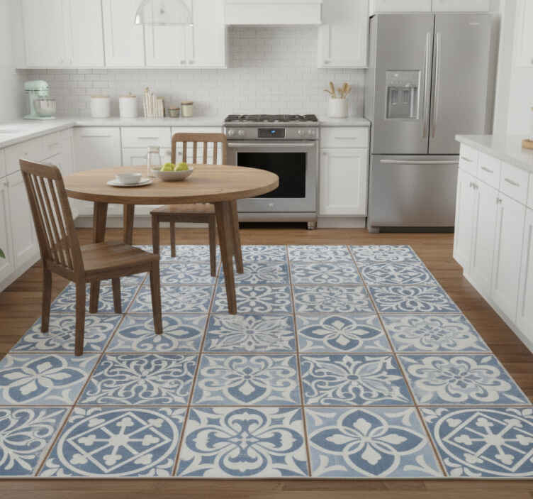 Kitchen vinyl rug moroccan tile design - TenStickers