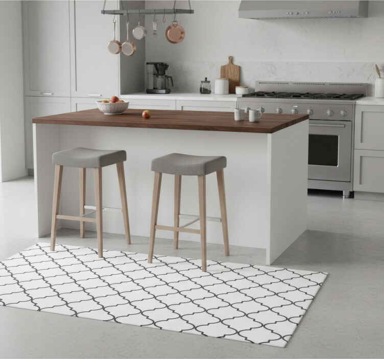 Mutfak pvc halı geometrik fas tasarımı - TenStickers