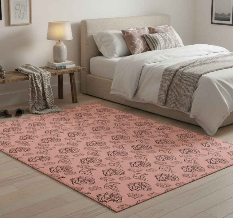 Bedroom vinyl rug in african rosa grapes design - TenStickers