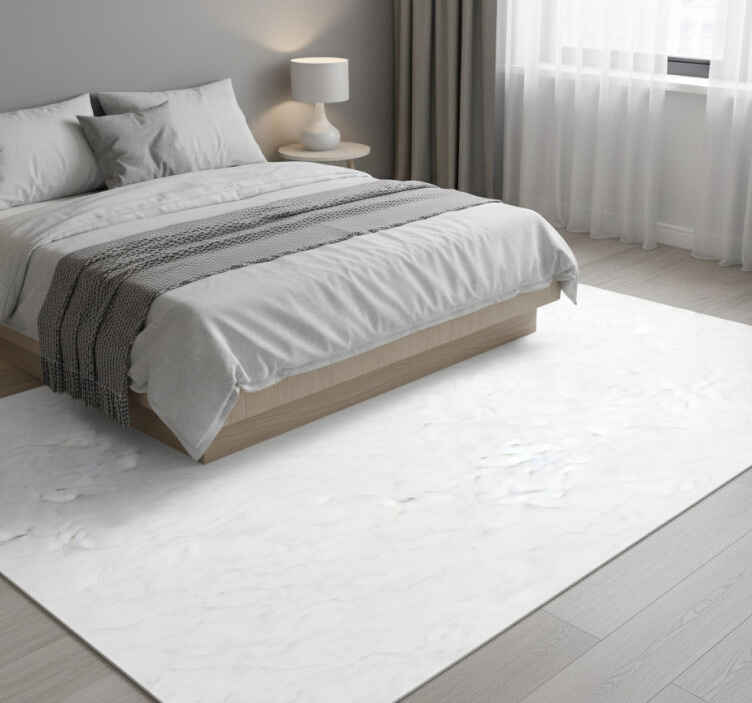 White grey marble design bedroom vinyl rug - TenStickers