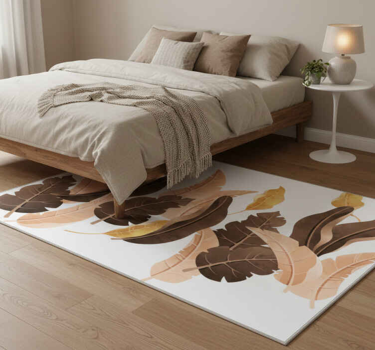 Vinilne preproge za spalnico savannah bež rastline - TenStickers