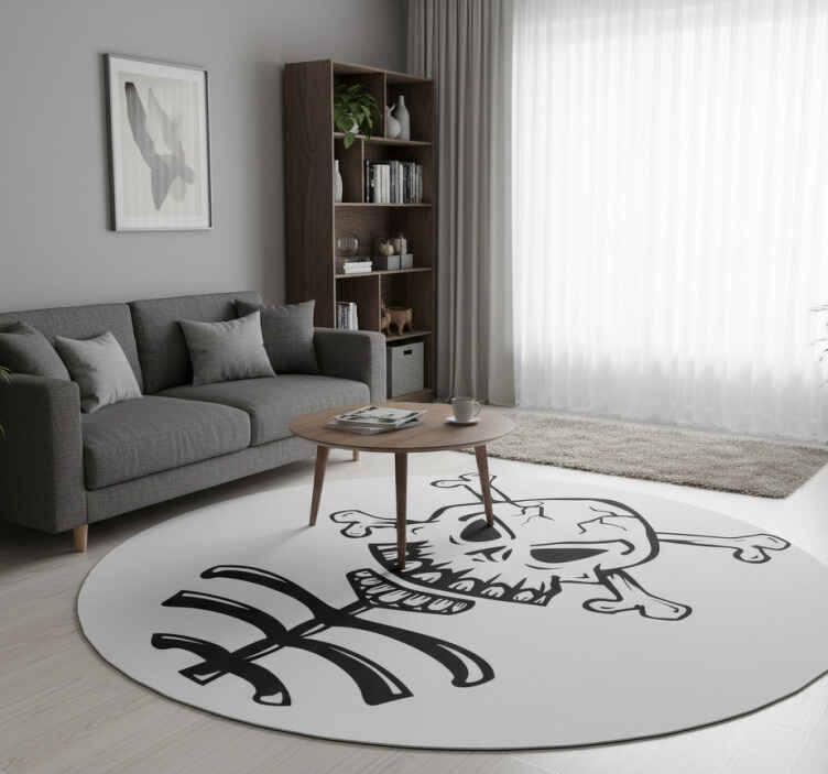 Vinilne preproge za spalnico s potiskom lobanje in debla - TenStickers