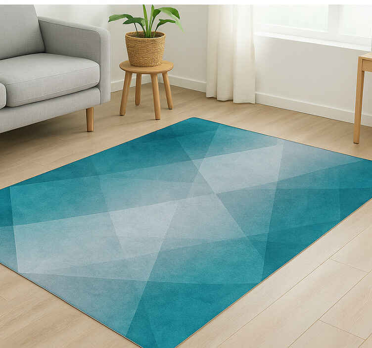 Alfombras vinílicas grandes efecto lavado azul y gris - TenVinilo