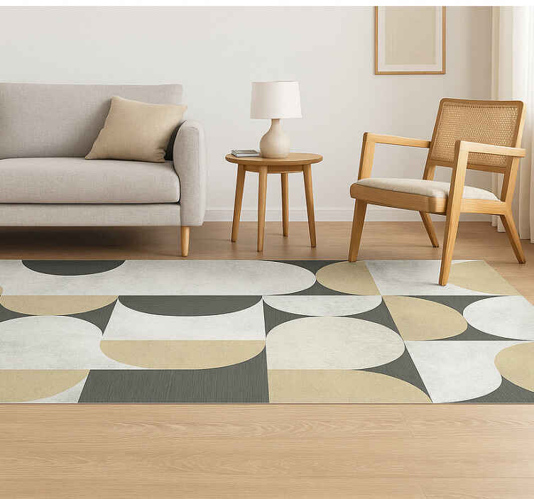 Alfombras vinílicas grandes geometría abstracta - TenVinilo