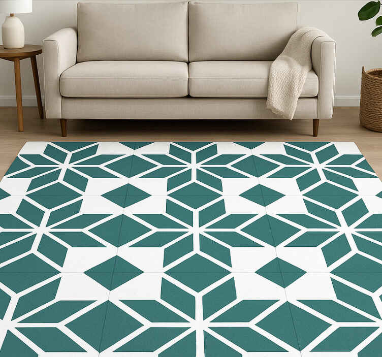 Alfombra pvc diseño de patrones contemporáneos - TenVinilo