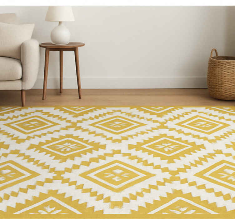 Alfombra pvc efecto marroquí dorado - TenVinilo
