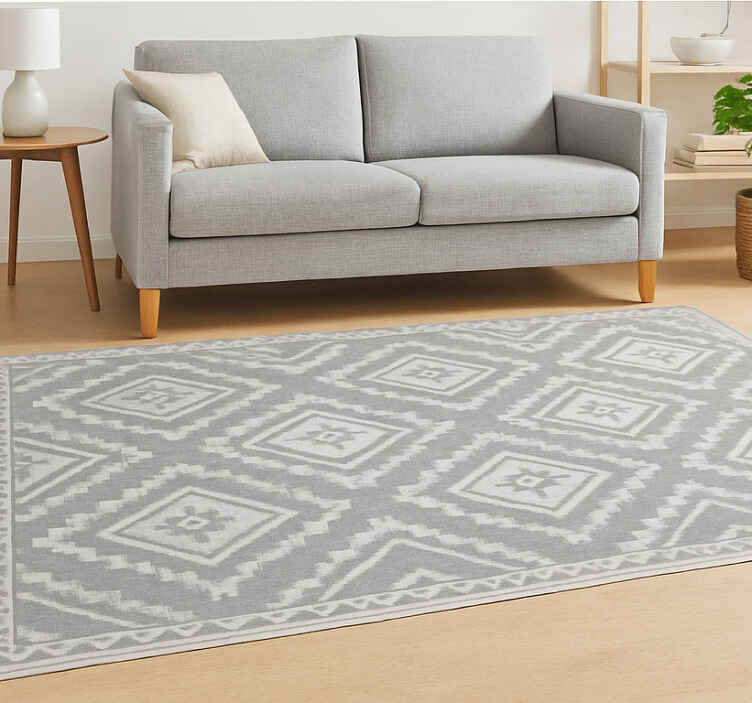 Alfombra pvc efecto marroquí plateado - TenVinilo