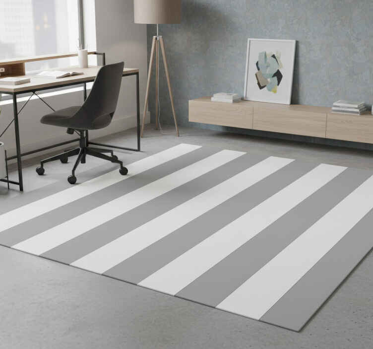 Vinil podovi studija sivo-bijele pruge - TenStickers