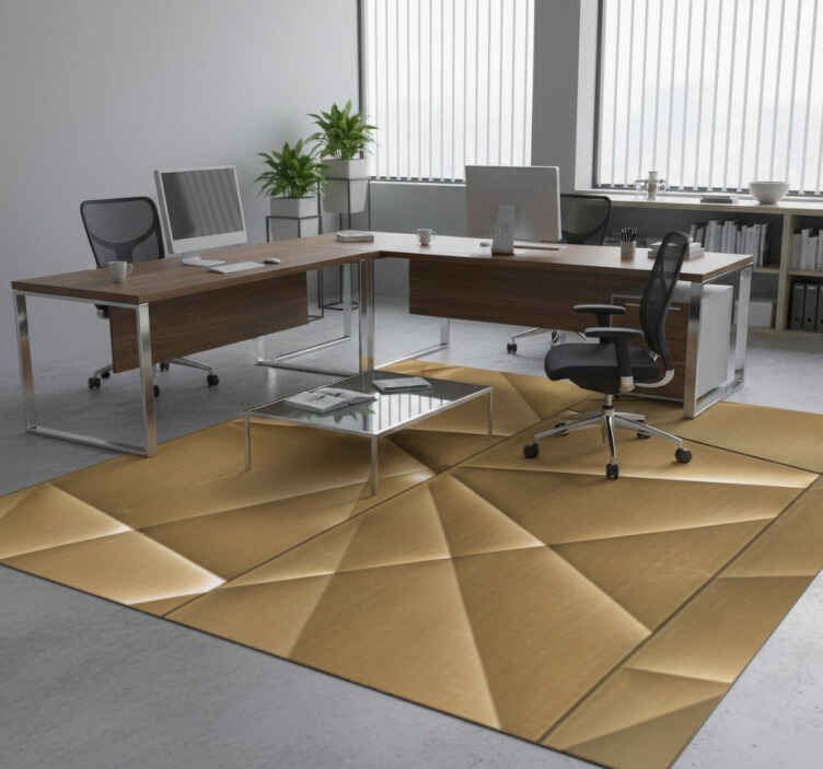 Vinil podovi studija 3d zlatna poligonalna tekstura - TenStickers
