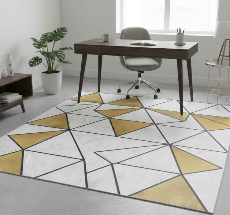 Vinil podovi studija s geometrijskim mramornim efektom - TenStickers