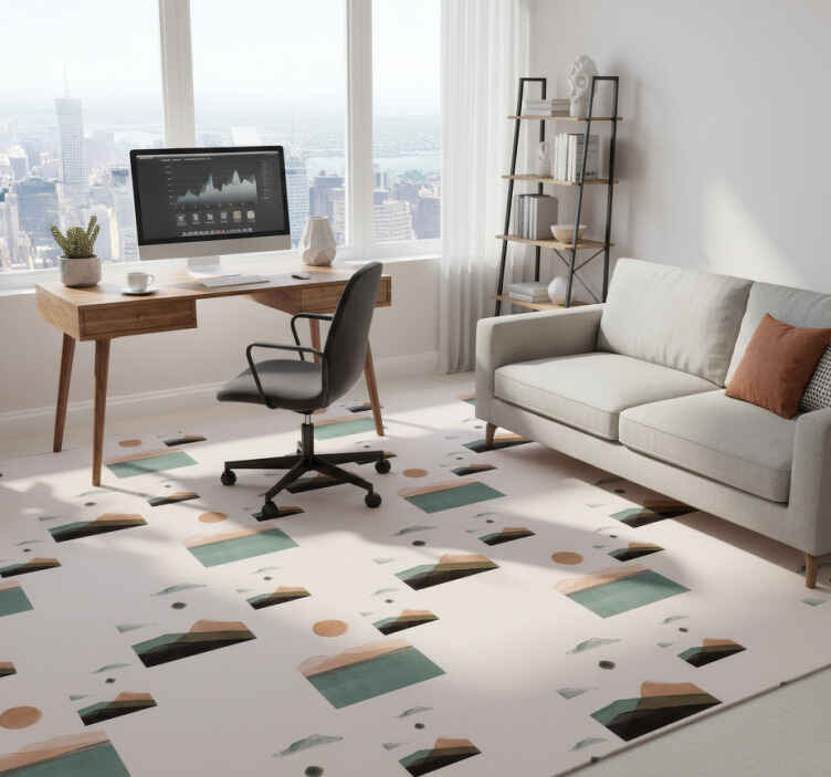Vinil podovi studija apstraktne planine - TenStickers