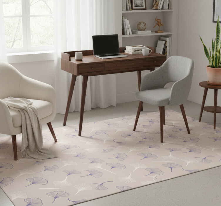 Vinil podovi studija krema od ginko lista - TenStickers
