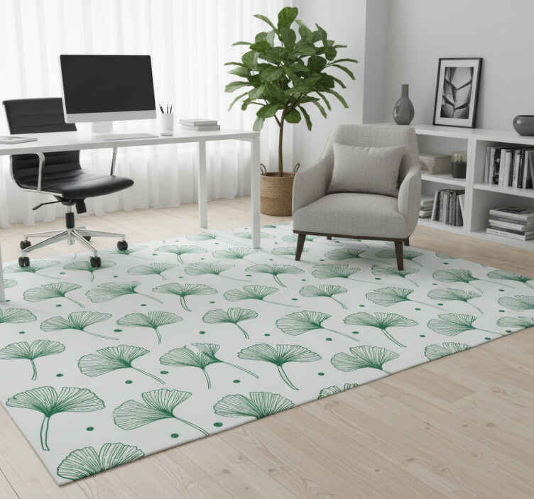 Vinil podovi studija veliki ginkgo zeleni listovi - TenStickers