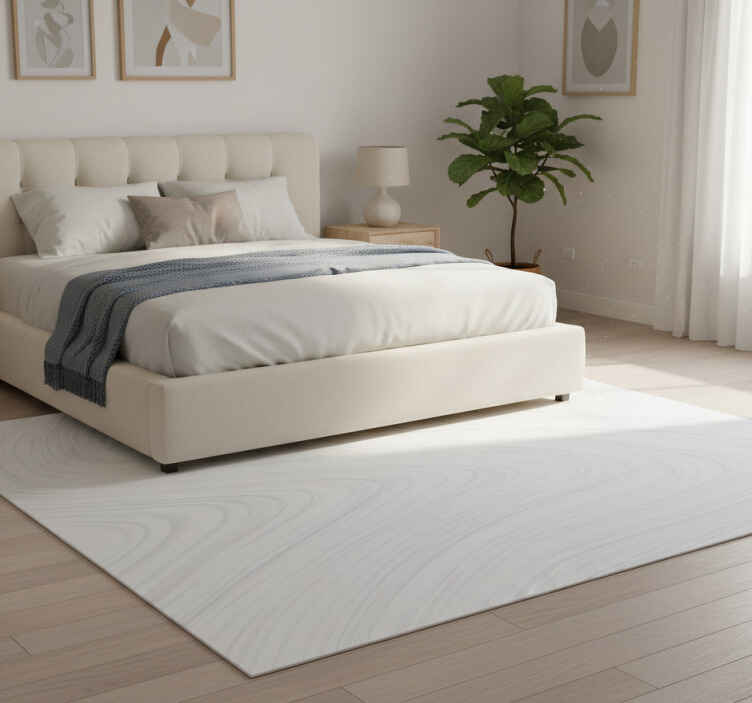 Bedroom vinyl rug with white marble gray stripes - TenStickers
