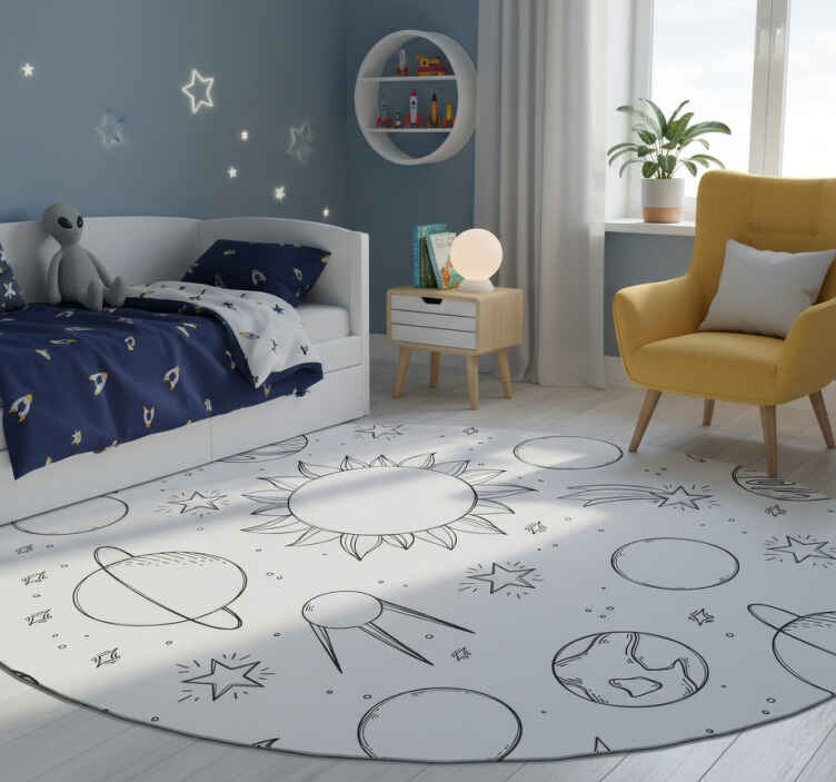 Bedroom vinyl rug for kids' play area - TenStickers