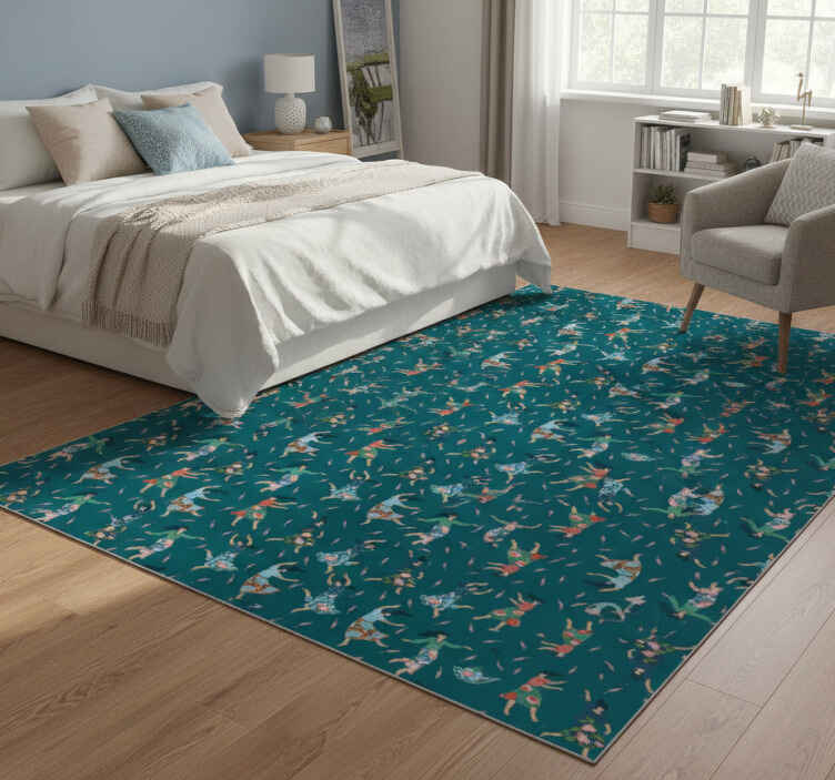 Dancing women with bedroom vinyl rug - TenStickers