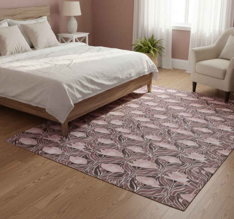 Bedroom vinyl rug with vintage abstract design - TenStickers