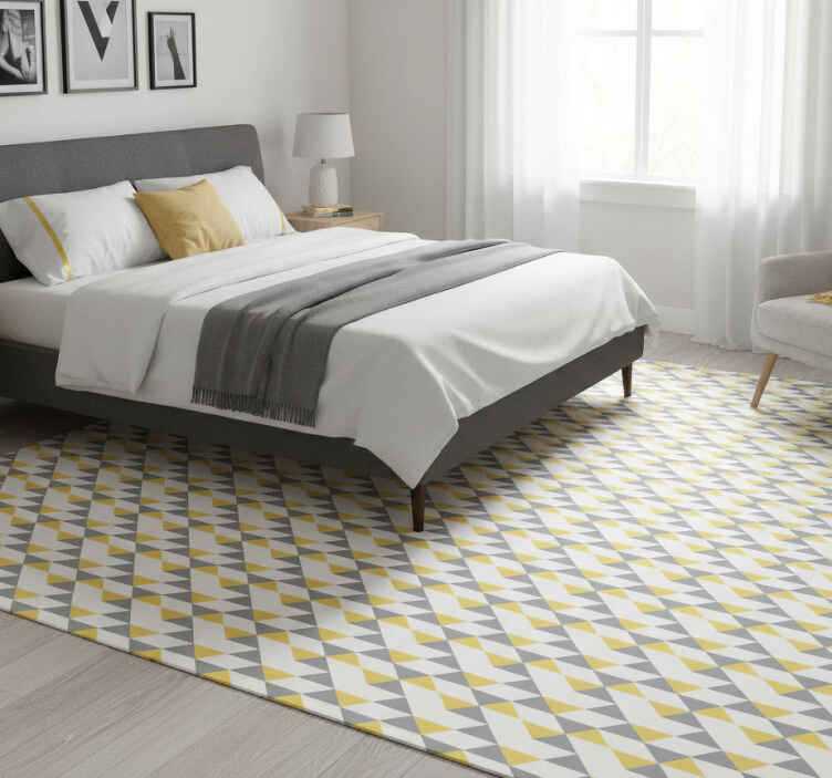 Bedroom vinyl rug in gray pantone pattern - TenStickers