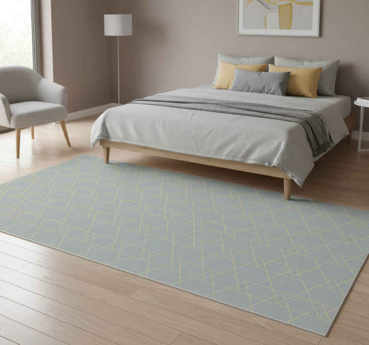 Bedroom vinyl rug in pantone origami triangles - TenStickers