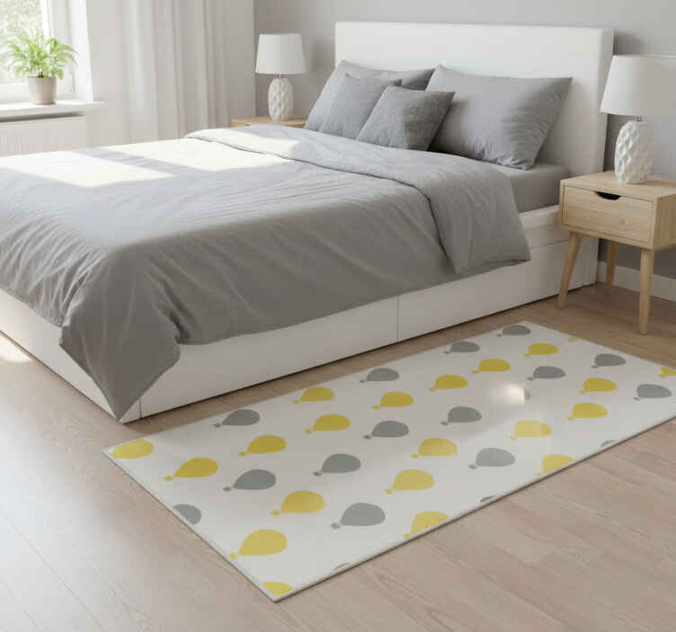 Bedroom vinyl rug in pantone air balloon design - TenStickers