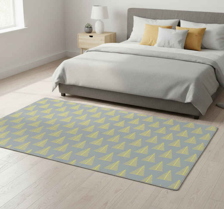 Bedroom vinyl rug in pantone tree colors - TenStickers