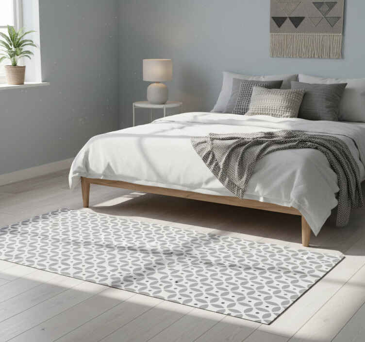Bedroom vinyl rug in nordic style seamless circles - TenStickers
