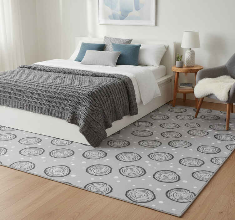 Bedroom vinyl rug in nordic alpine style - TenStickers