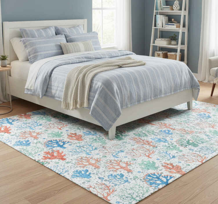 Bedroom vinyl rug seaweed splash - TenStickers