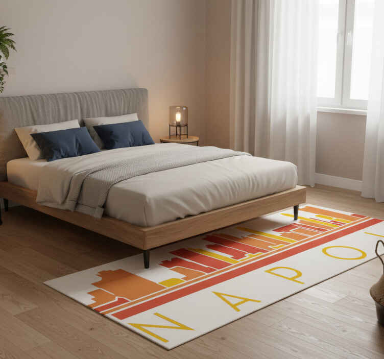 Tapis vinyle chambre skyline de naples - TenStickers