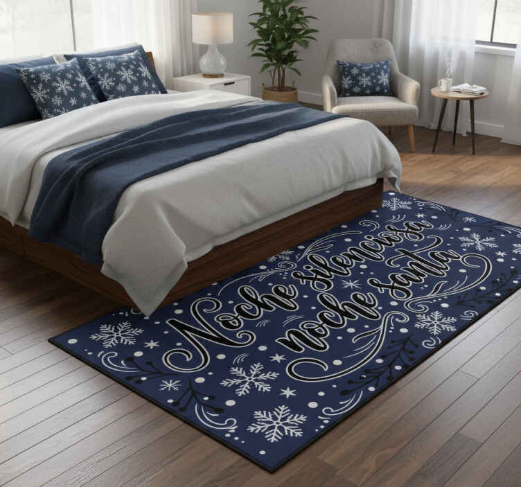 Tapis vinyle chambre nuit silencieuse nuit sainte - TenStickers