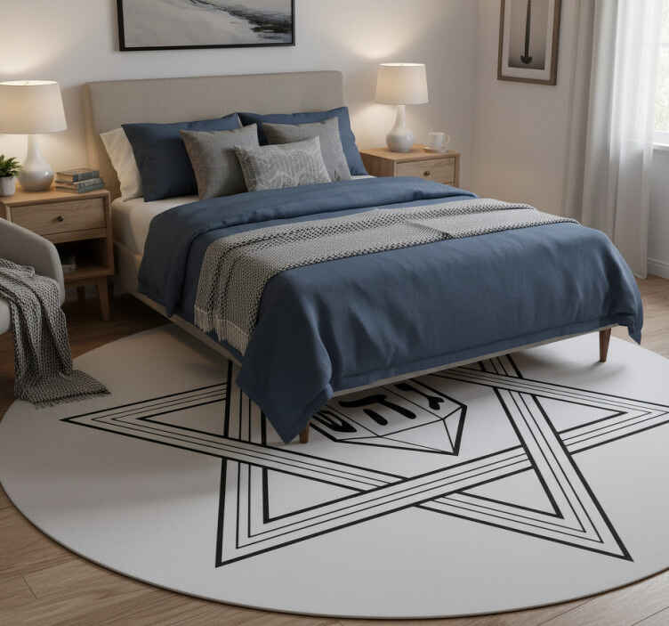 Tapis vinyle chambre Étoile de hanoukka - TenStickers