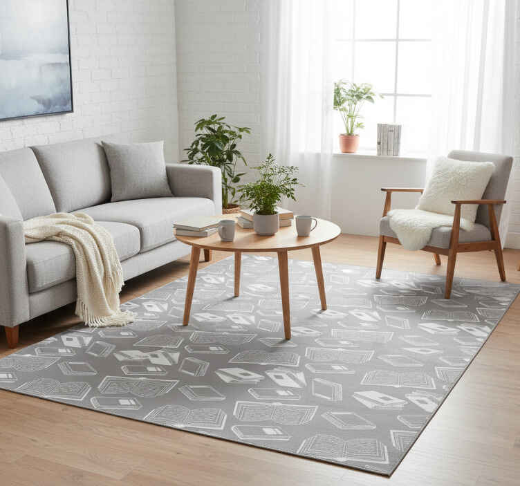 Vinylmatta scandinaviska nordisk stil grå dikt - Tenstickers