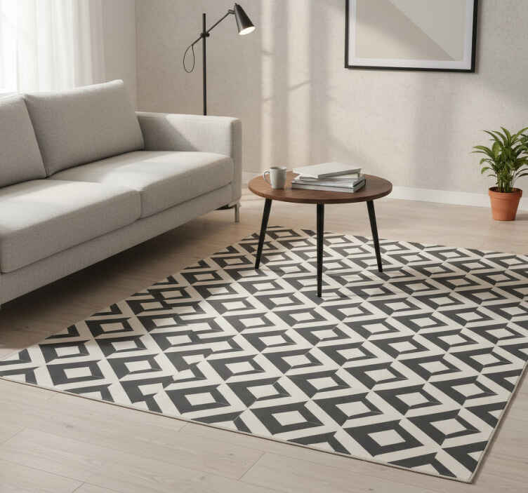 Vinylmatta scandinaviska nordisk geometrisk mono - Tenstickers