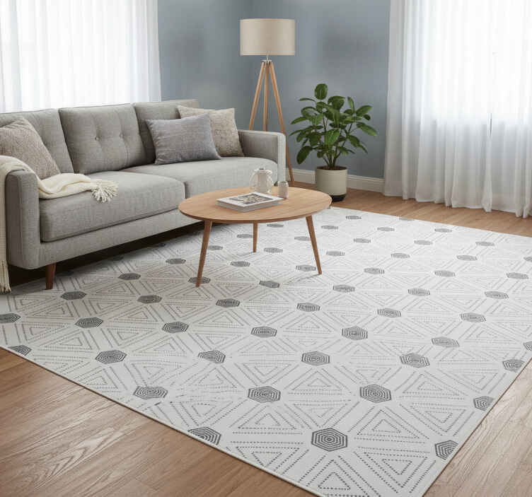 Vinylmatta scandinaviska nordiska geometriska trianglar - Tenstickers