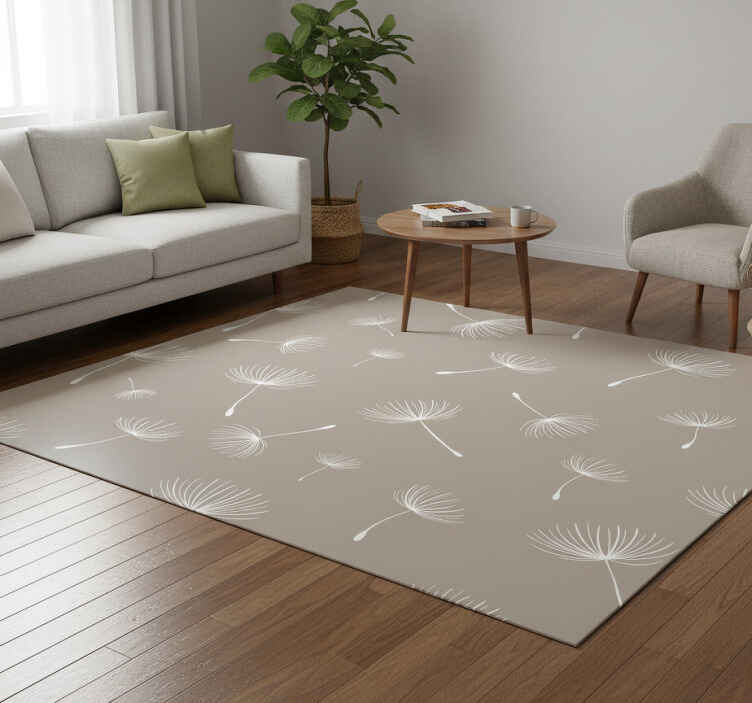 Vinylmatta natur maskros lapptäcke - Tenstickers