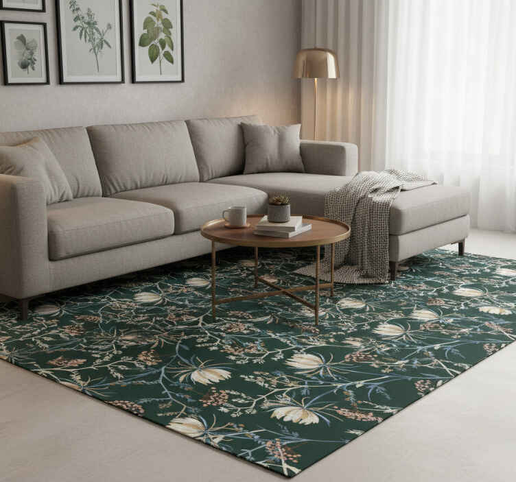 Vinyl teppich natur im restore emrald stil - TenStickers
