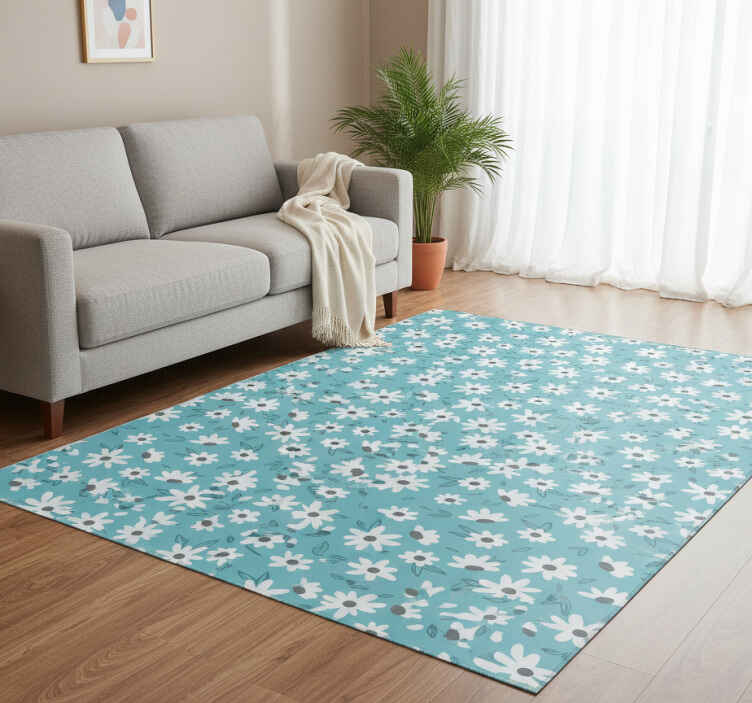 Vinyl tapijt natuur granny chic bloemen - TenStickers