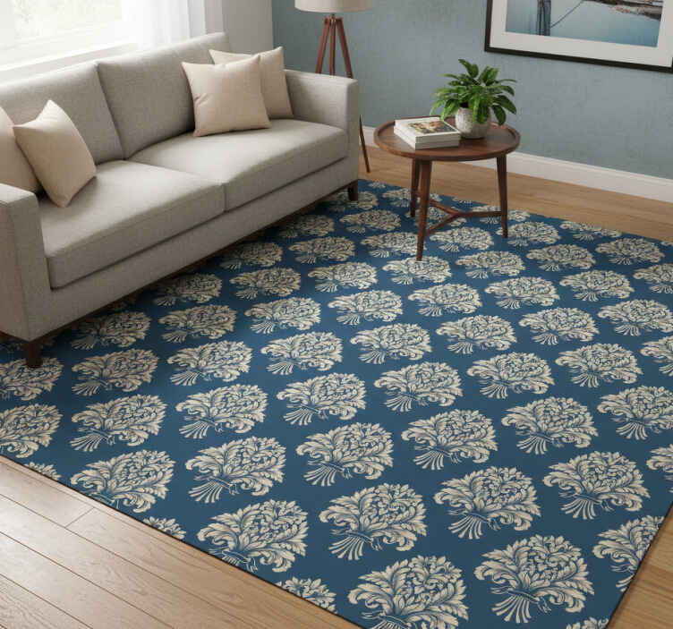 Vinyl teppich vintage im barock blumen design - TenStickers