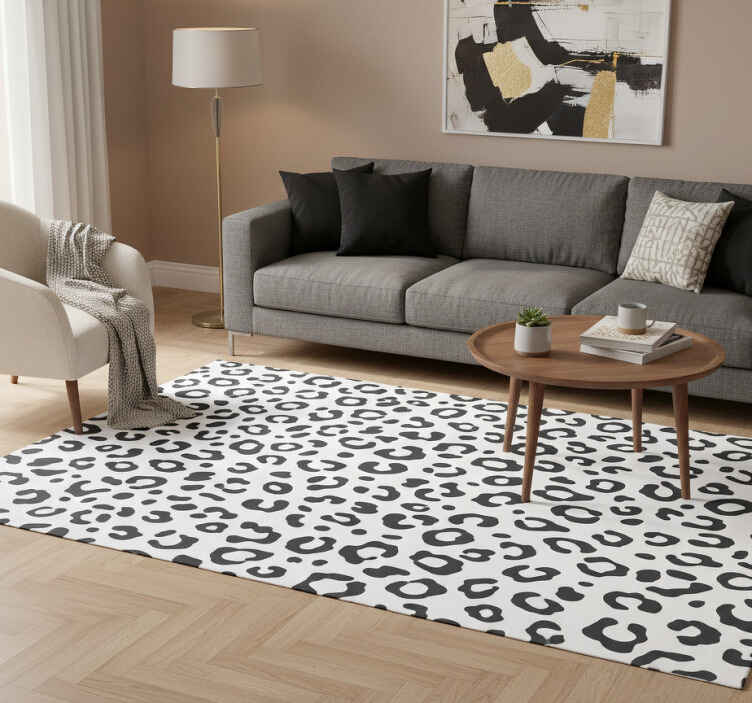 Vinyl teppich tiere schwarz leopard - TenStickers