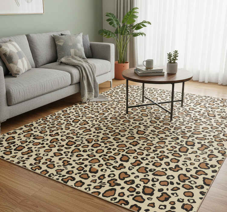 Classic leopard animal print animal vinyl rug - TenStickers