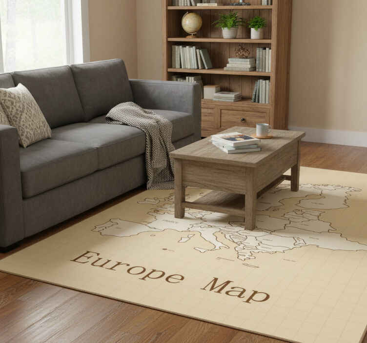 Vintage europe world map vinyl rug - TenStickers