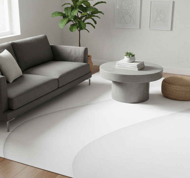 Modern vinyl rug with white contemporary patterns - TenStickers