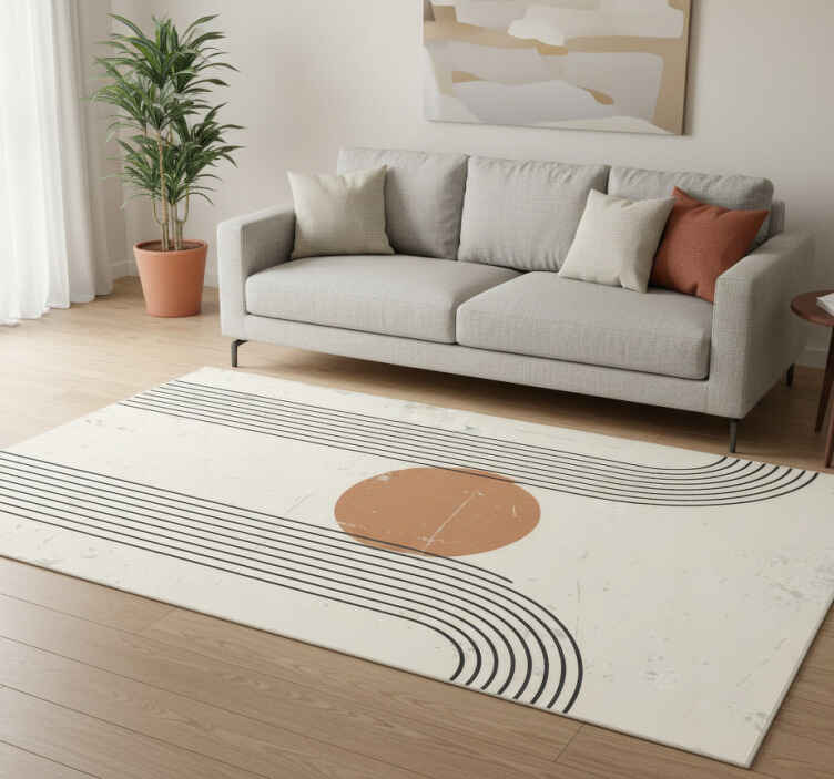 Tappeto vinile moderno arco astratto metà - TenStickers