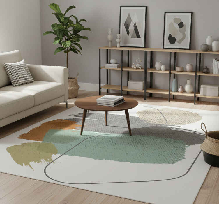 Tappeto vinile moderno macchie di colore - TenStickers